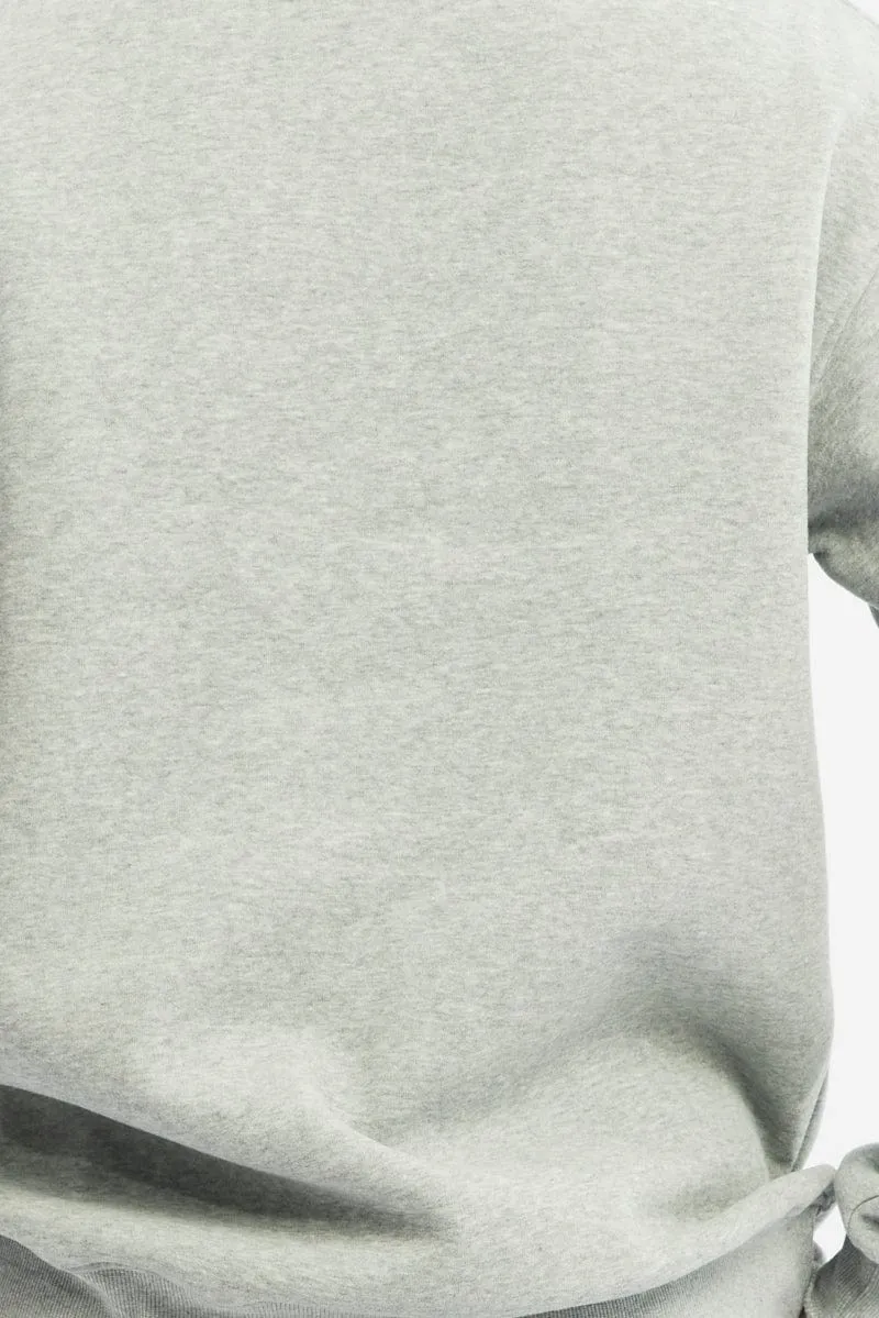 Chill Comfort stud accents Grey Graphic Sweater Long Sleeve