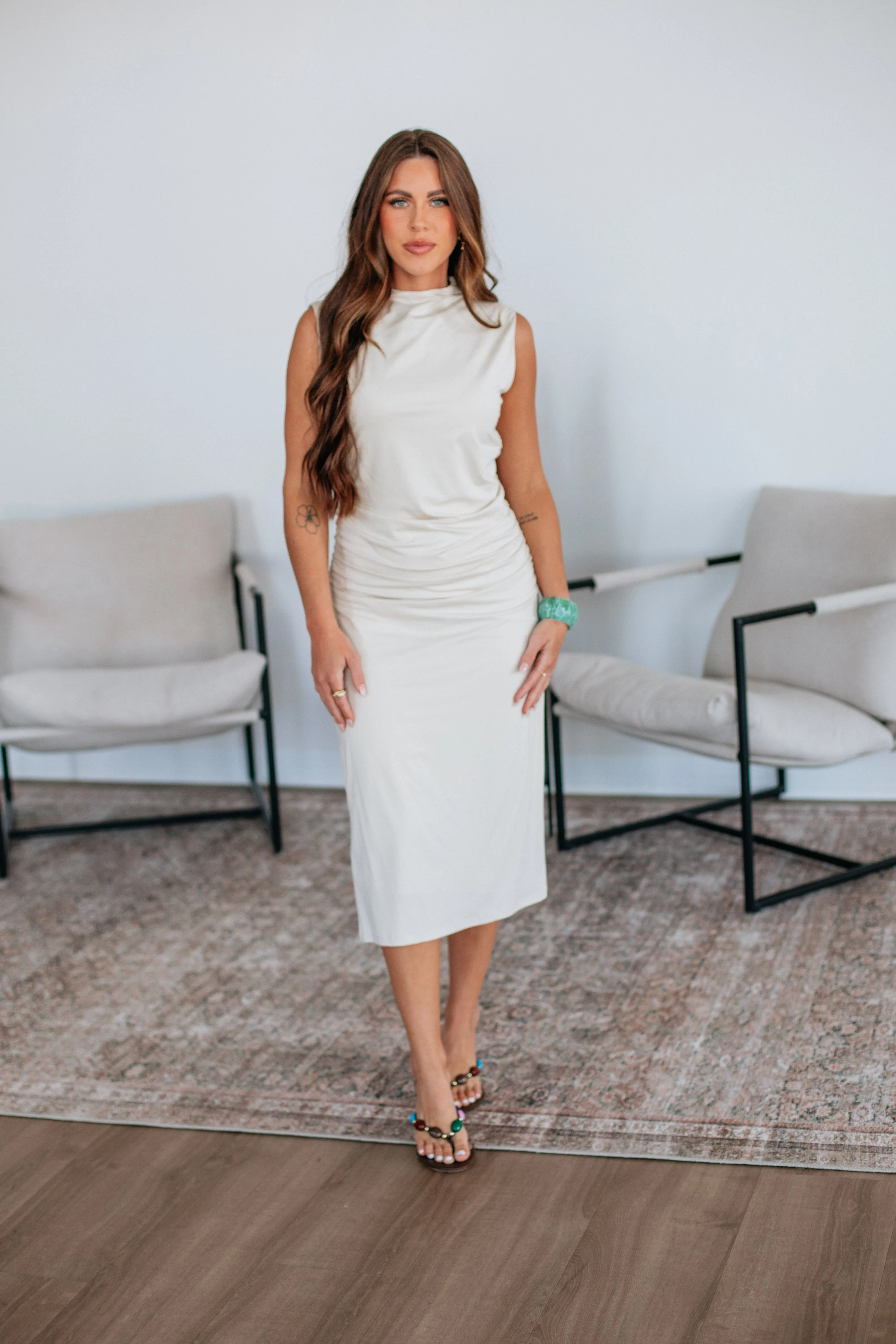 Aleryn Midi Dress Mist Valley