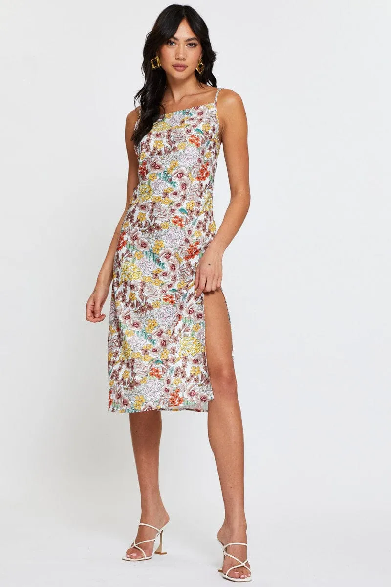 Print Midi Dress Sleeveless Weather Ready