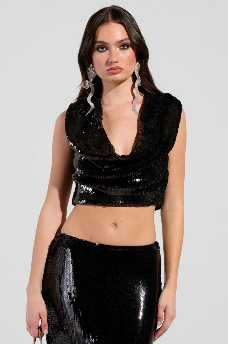 basic technology Active Fresh PARTY IN THE CITY CROP TOP IN BLACK