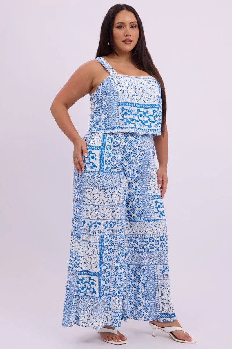 Event Perfect Scandi Clean White Boho Jumpsuit Sleeveless Linen Blend