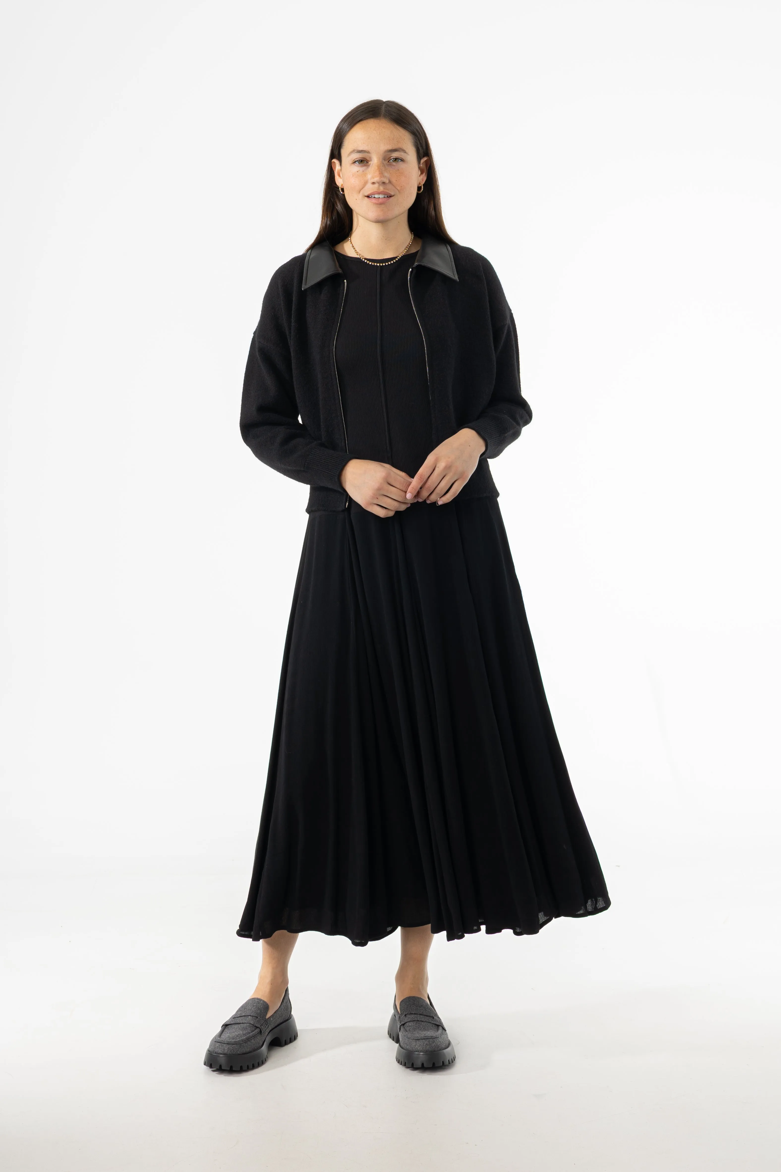 Black Fabric Combo Jumper NoRubEdging Diamond Soul