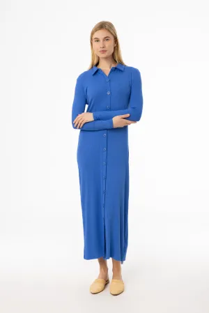 FadeResistantDye WearResistantHem Cobalt Blue Cardi Maxi Dress