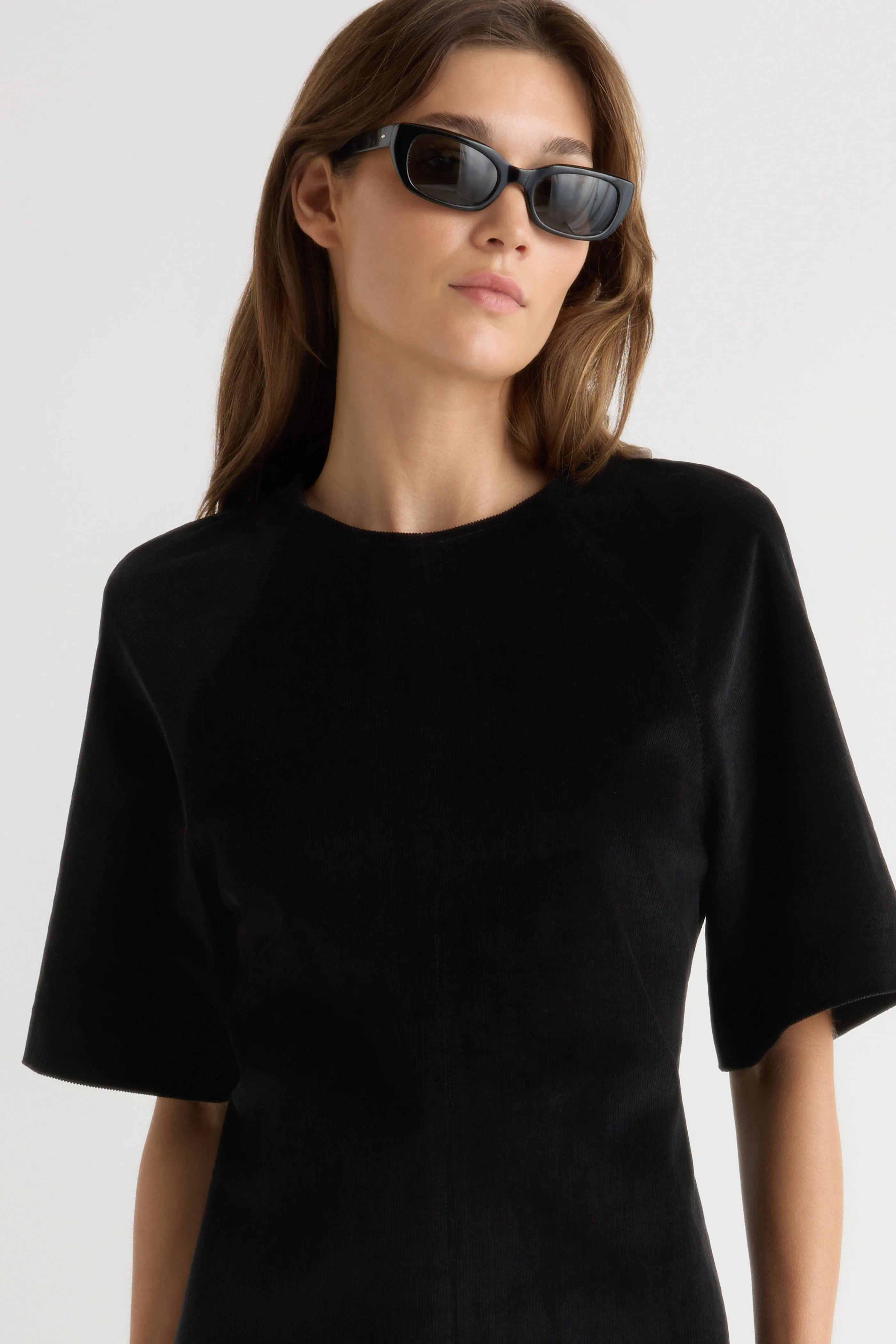 Peace Glow Aika Back-Tie Corduroy Mini Dress