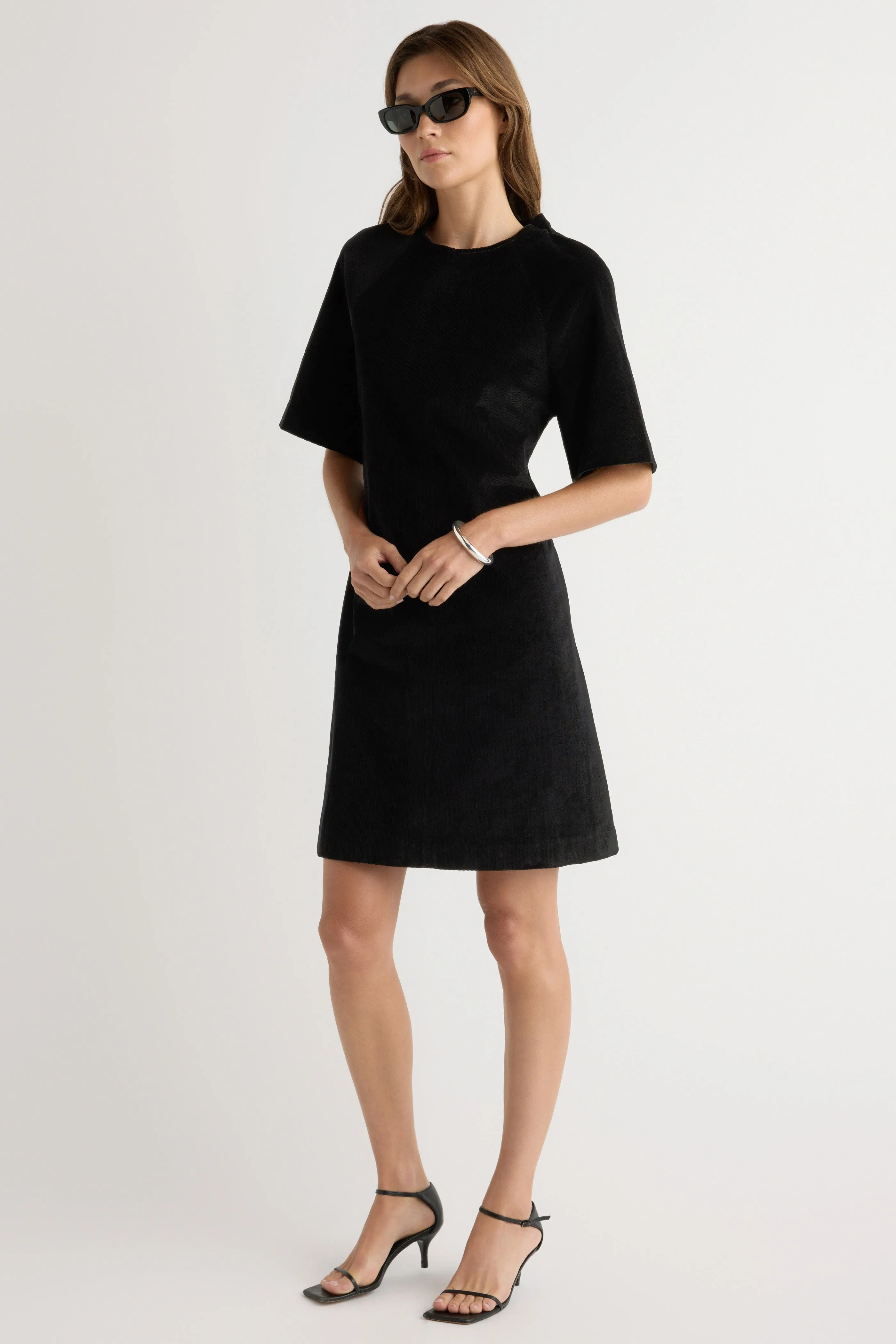 Aika Back-Tie Corduroy Mini Dress Digital Core