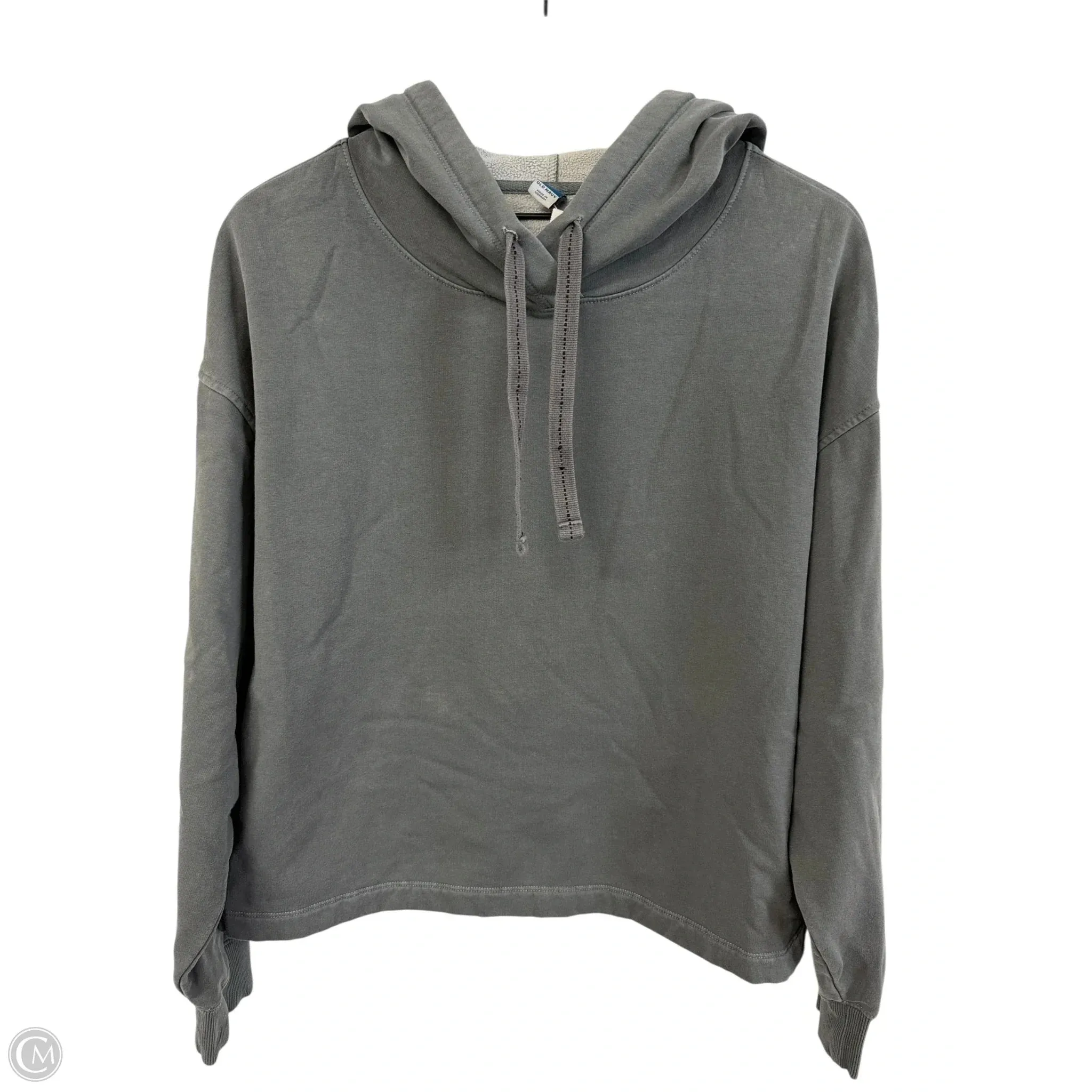 Sweatshirt Hoodie By Old Navy In Grey, Size: L Casual Chic