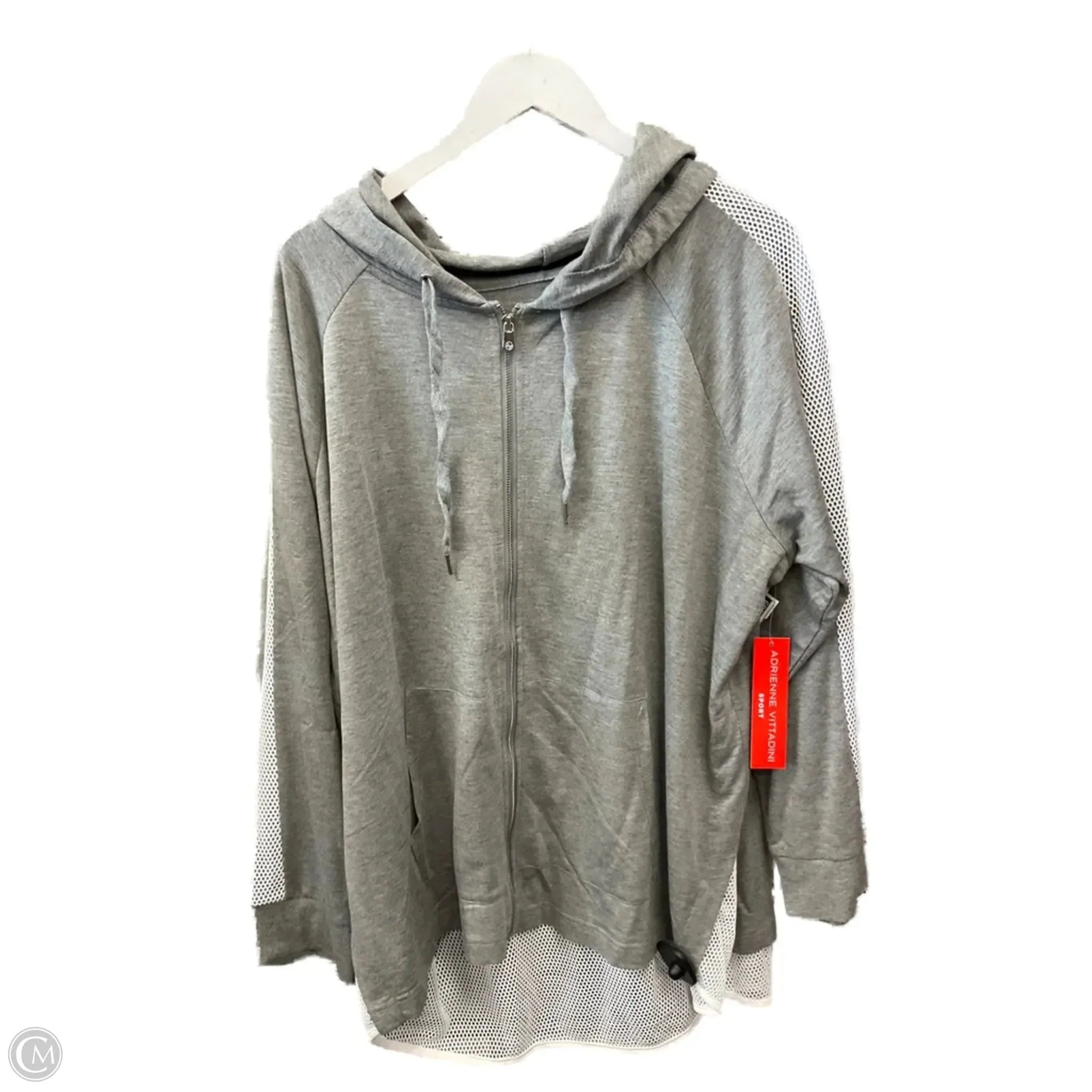Sweatshirt Hoodie By Adrienne Vittadini In Grey & White, Size: 3x Hope Fit Conscious Core