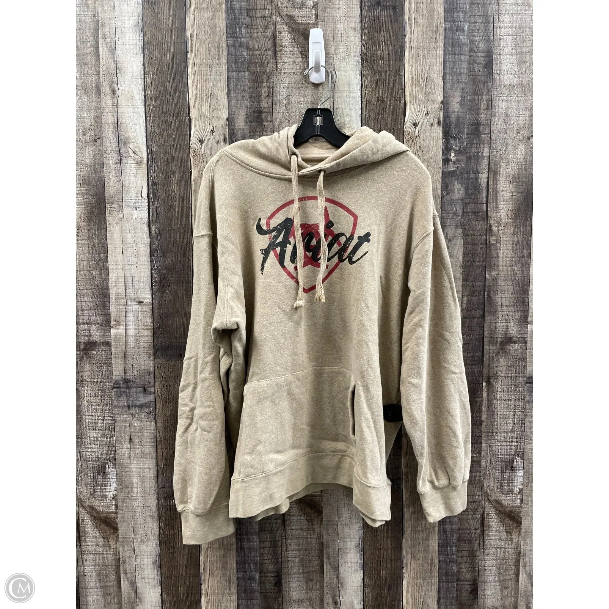 Soft Hoodie Breezy Comfort Sweatshirt Hoodie By Ariat In Tan, Size: Xl