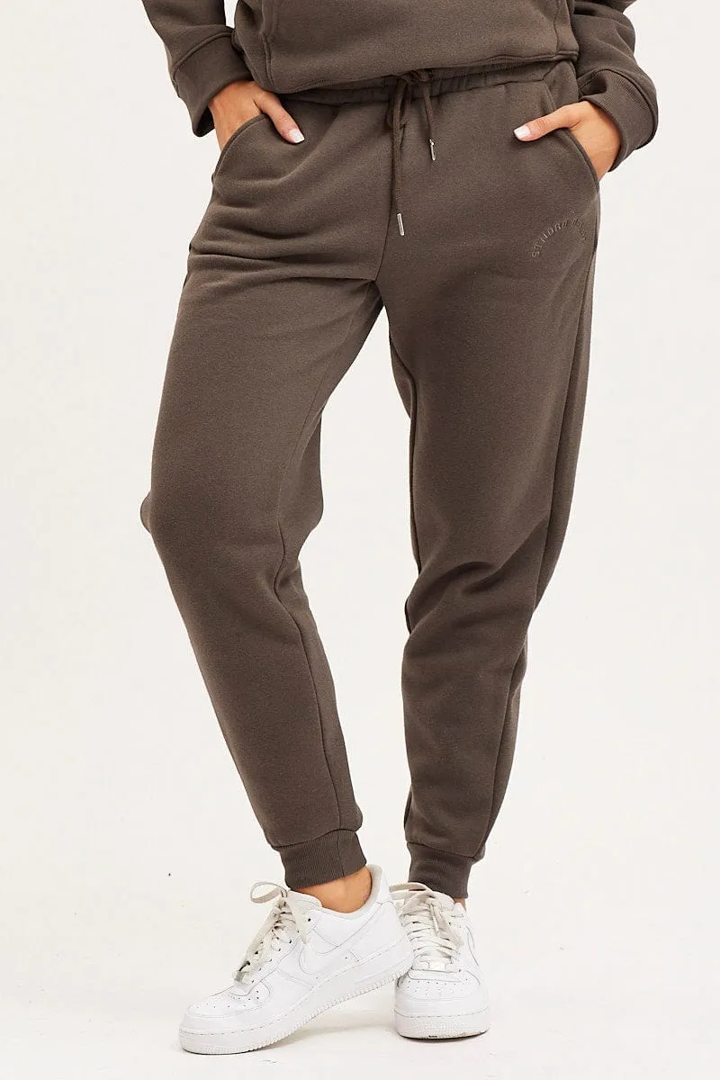 Grey Track Pants High Rise Unisex Polished Look Sleek and Soft