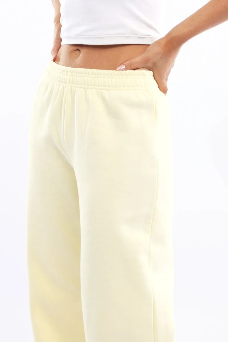 FlexibleMobilityDesign Yellow Track Pants Wide Leg