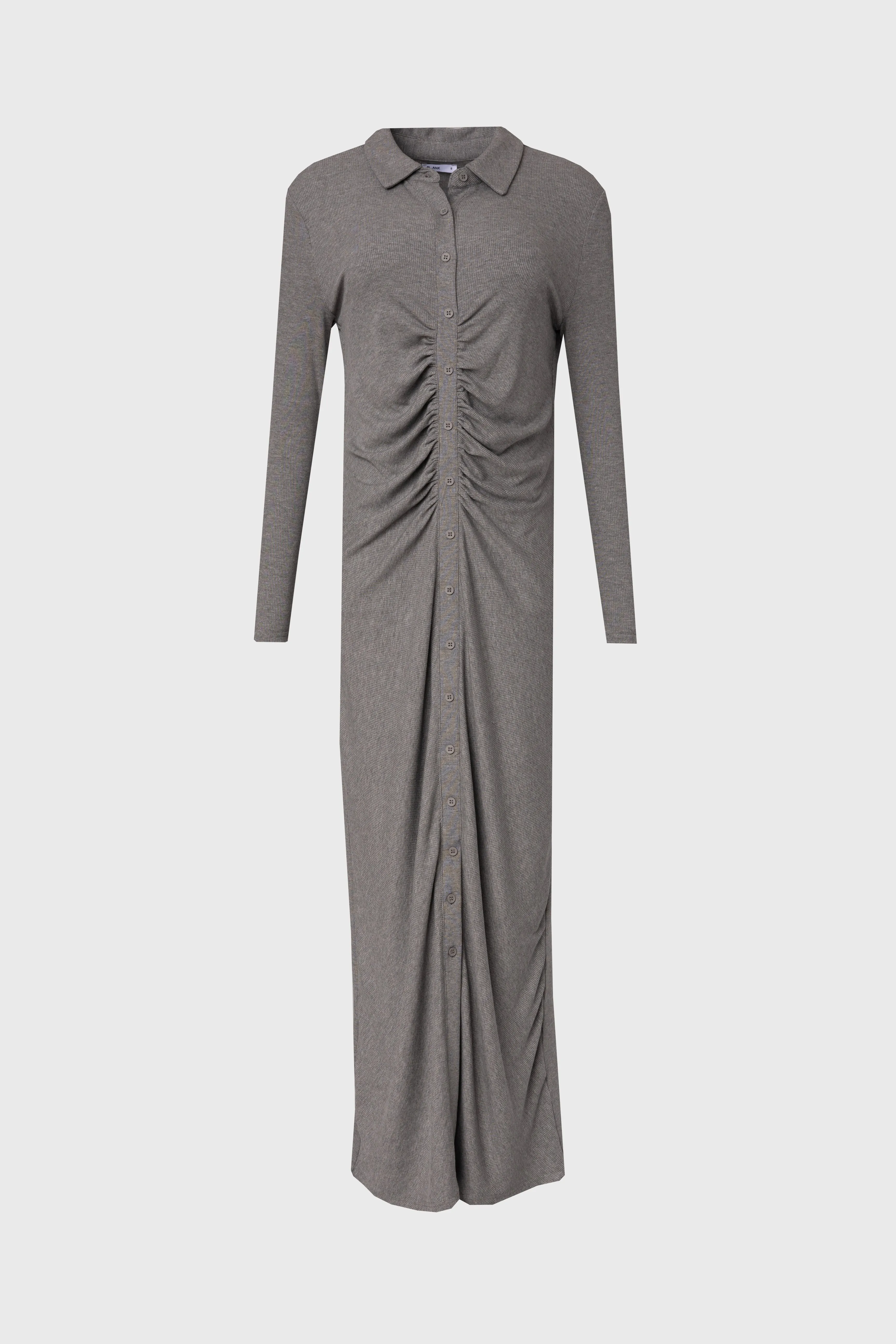 Grey Ruched Cardi Maxi Dress temperature regulation Effortless Style