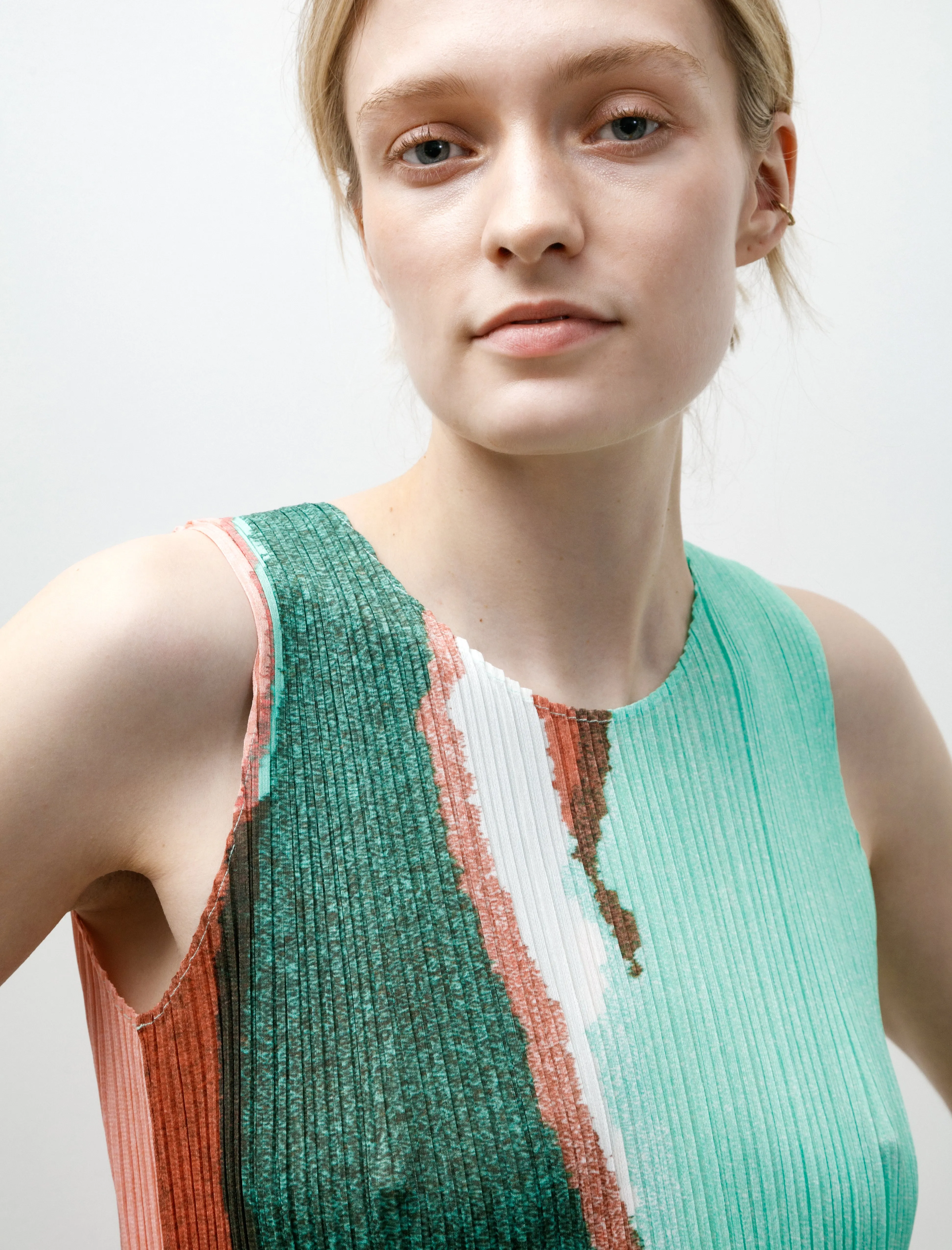 Body Free Grainy Colors Tank Top Minty Green