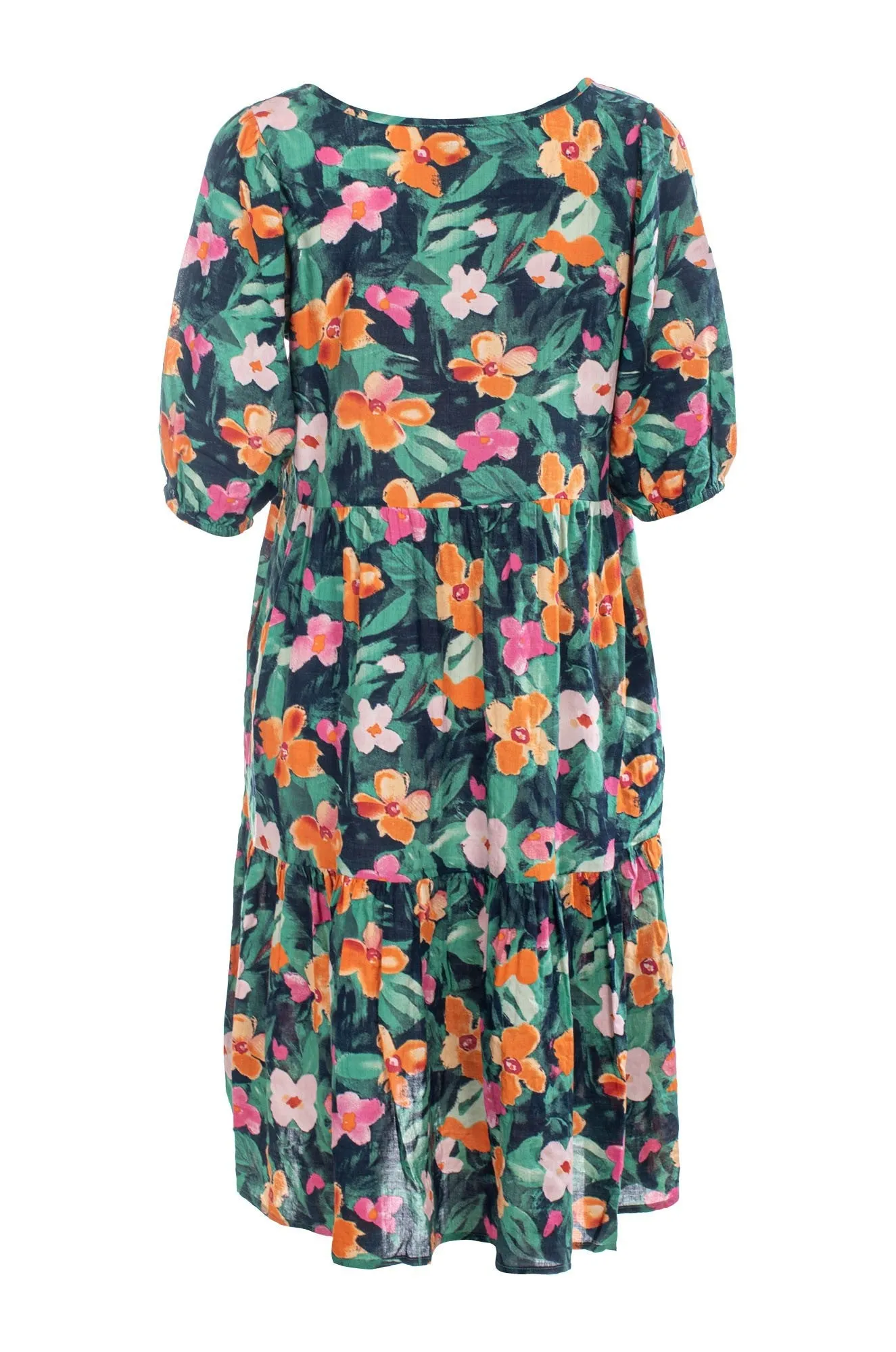 Dress | Orange Pink Petals | 6533C1 FrictionResistantFabric Epic Glow