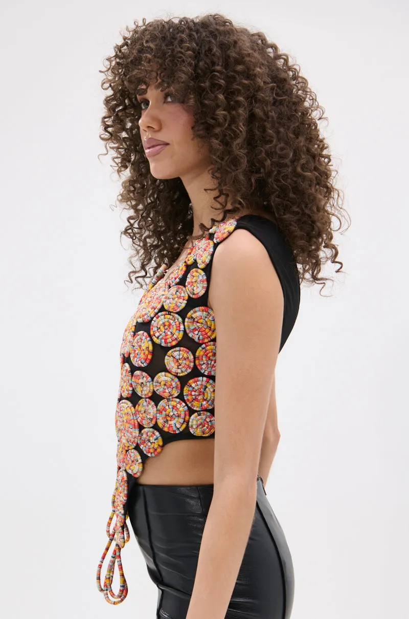 ROUND AND ROUND ASYMMETRIC SLEEVELESS TOP Layer Lightness poor sealing