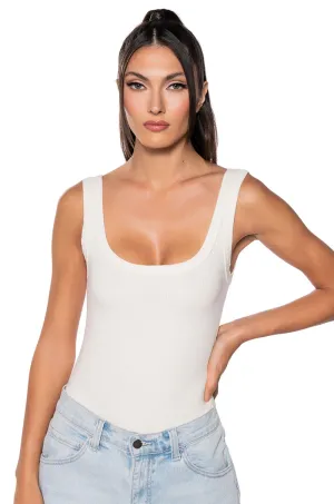 Four Way Stretch Fabric PAXTON SEXY SEAMLESS SCOOP NECK BODYSUIT