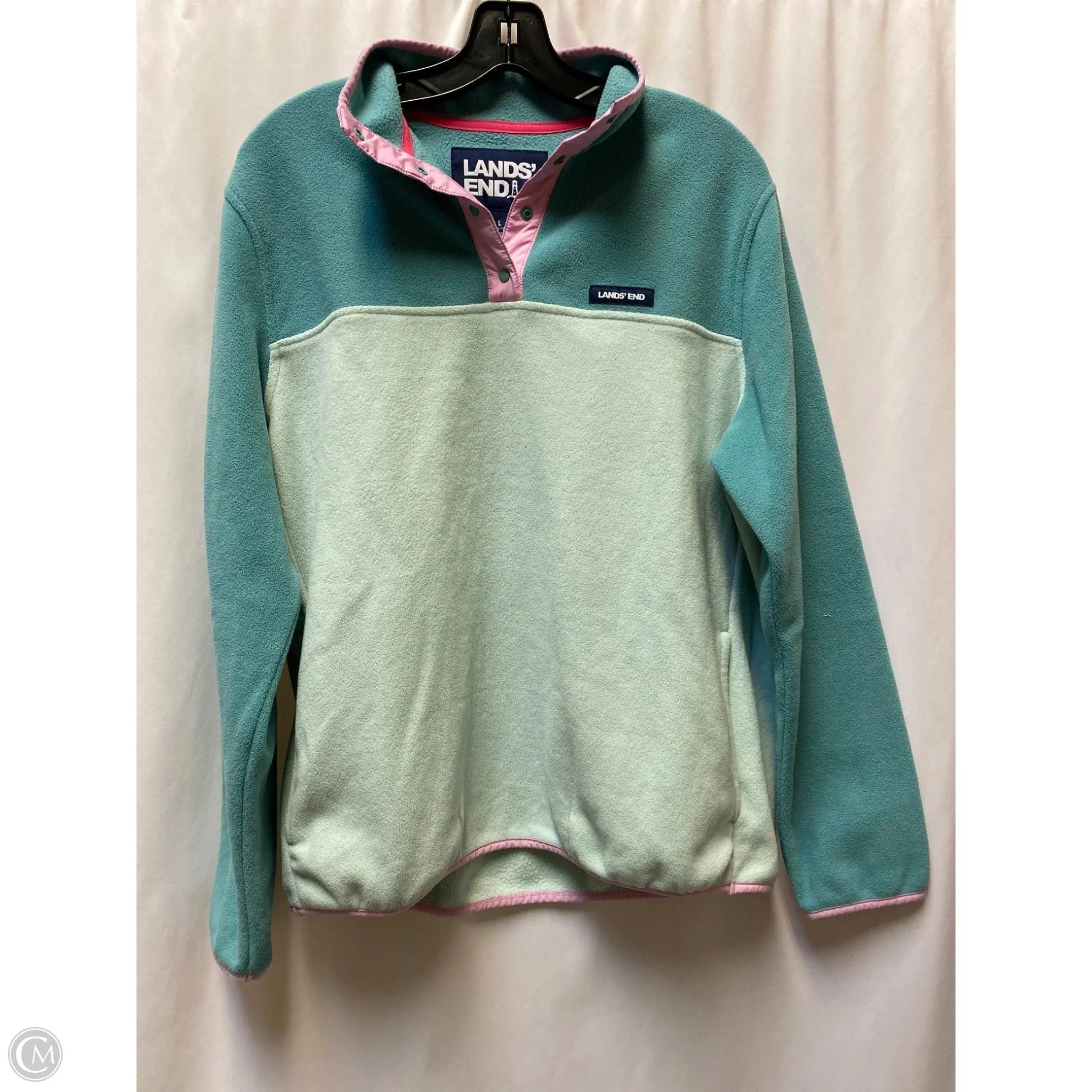 Tale Core Sweatshirt Collar By Lands End In Green, Size: L