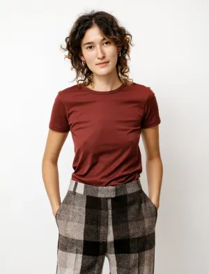 Crew Neck T-Shirt Oxblood Minimal Mood