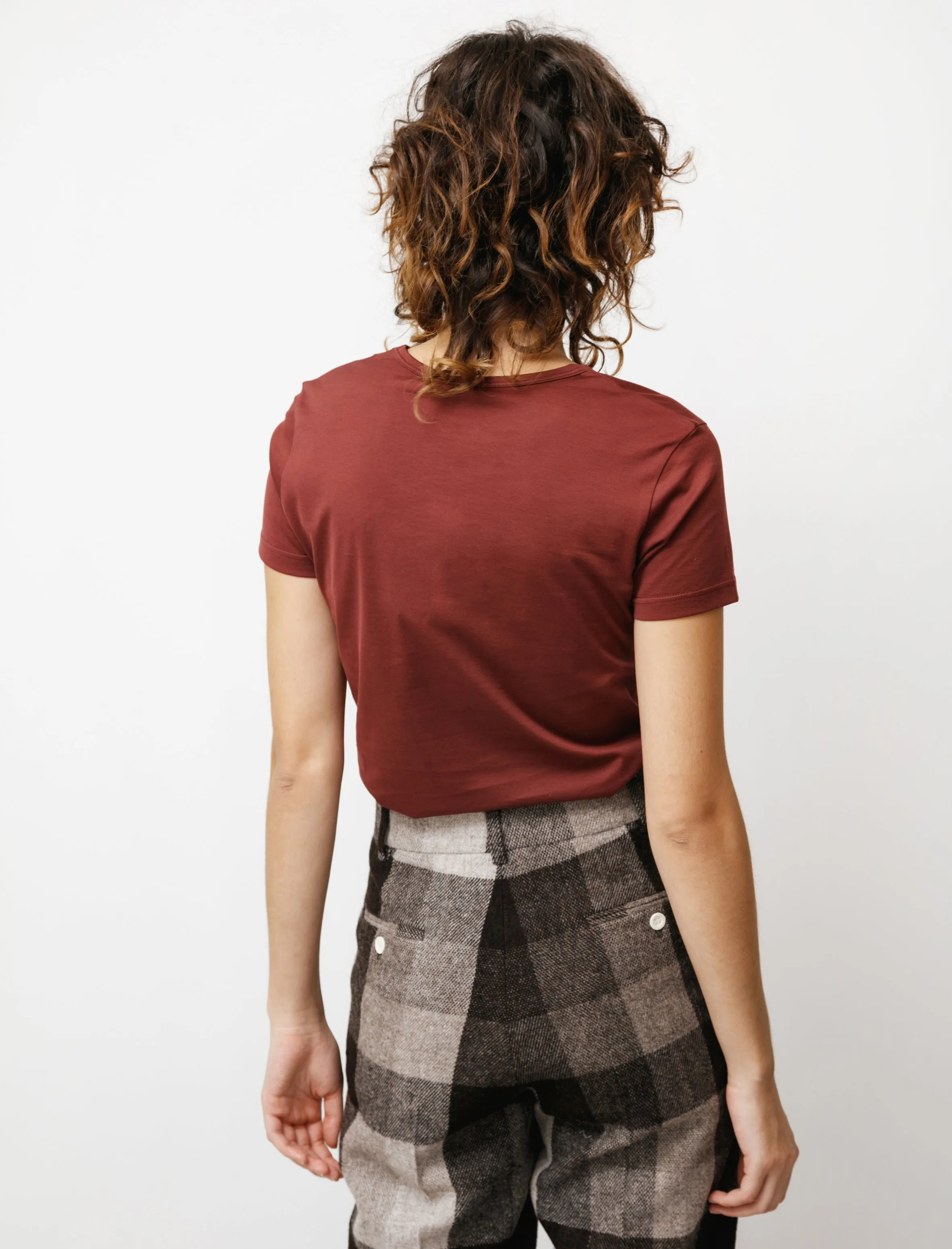 Crew Neck T-Shirt Oxblood Brunch Fit
