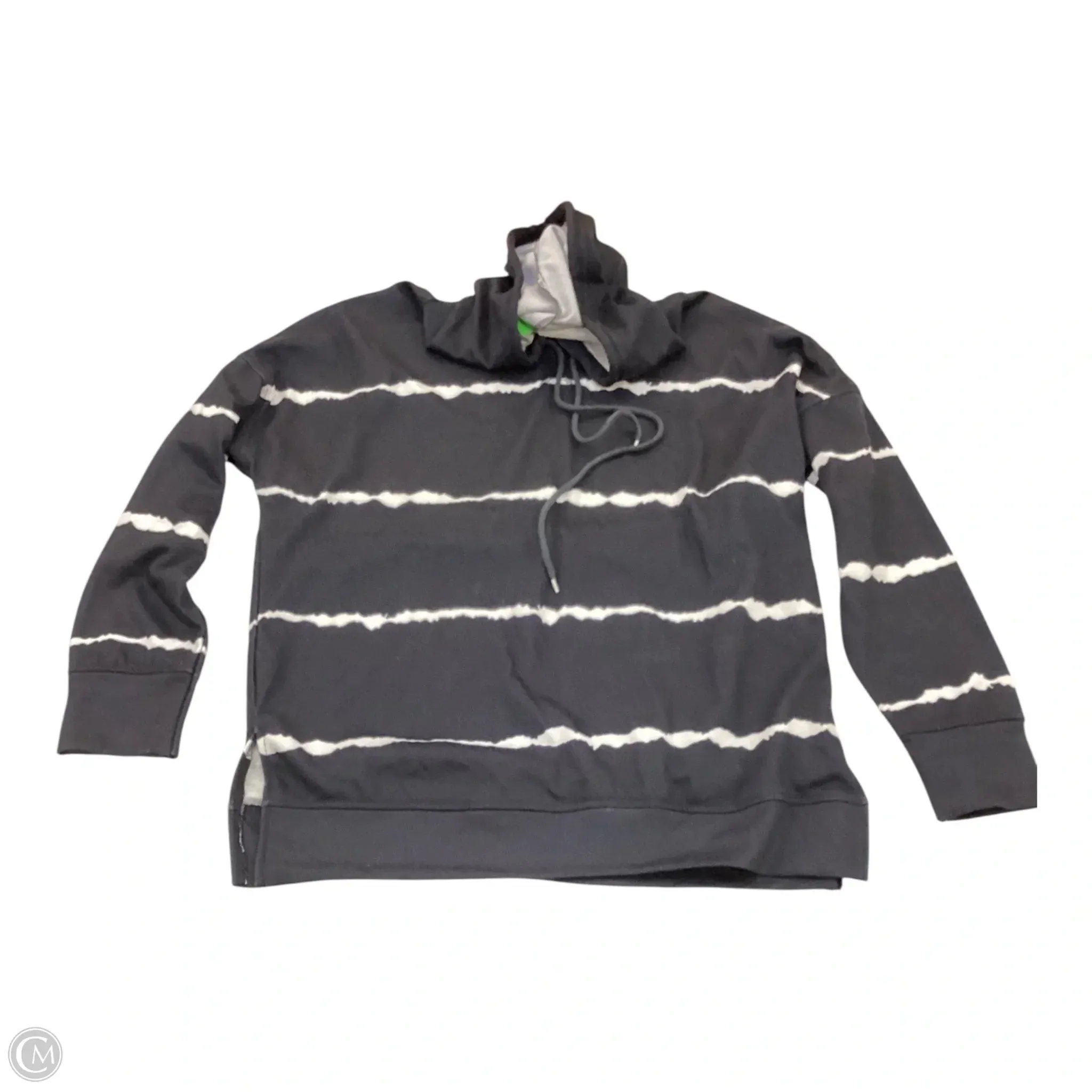 Gentle Power Sweatshirt Hoodie By Clothes Mentor In Black & White, Size: L