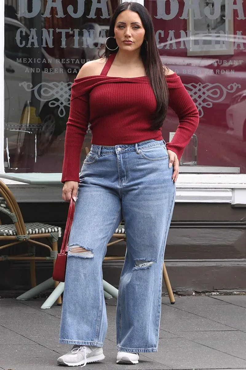 Sharp Comfort Relaxed Style Smart Casual Minimalist Style Denim Baggy Jeans Mid Rise