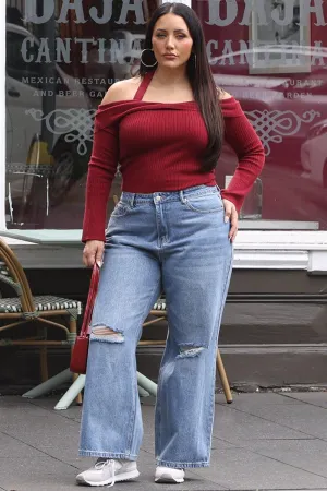 Sharp Comfort Relaxed Style Smart Casual Minimalist Style Denim Baggy Jeans Mid Rise