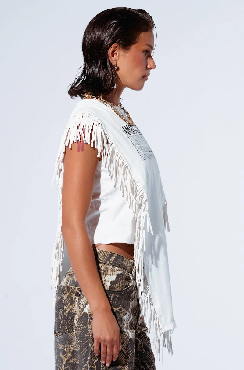 AMBITCHOUS FRINGE DETAIL T-SHIRT low - strength structure breath easy