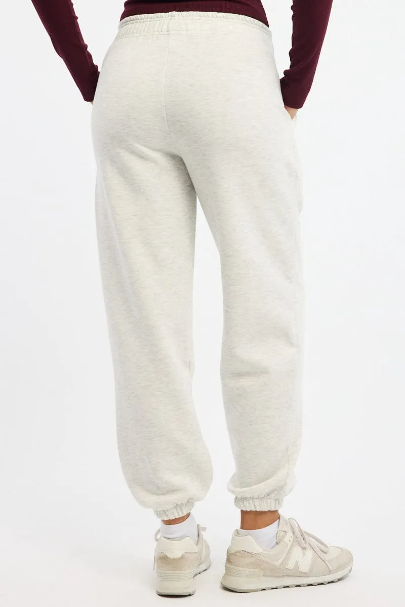 Breathable Fit Modern Waist Grey Track Pants Jogger