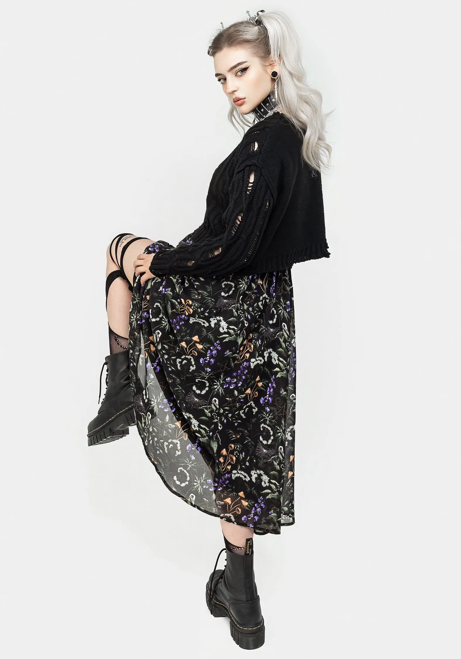 Vesna Chiffon Midi Skirt Performance Outfit Relaxed Look
