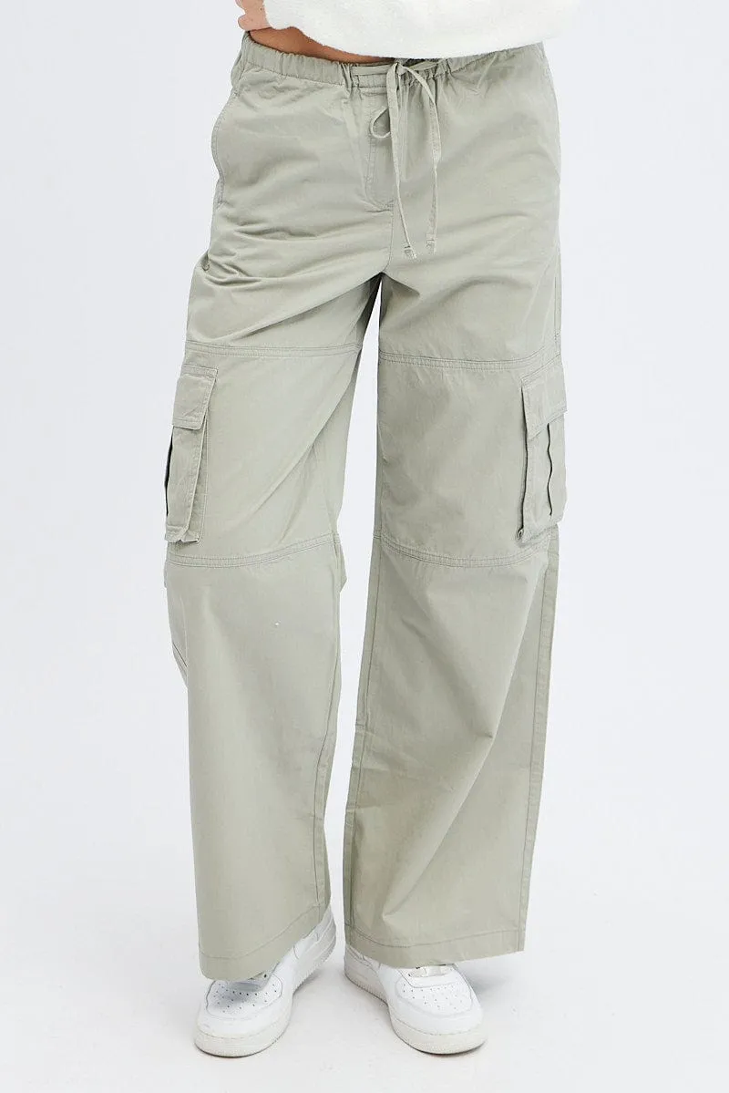 Fit For Movement Outdoor Layer Grey Cargo Pants Wide Leg