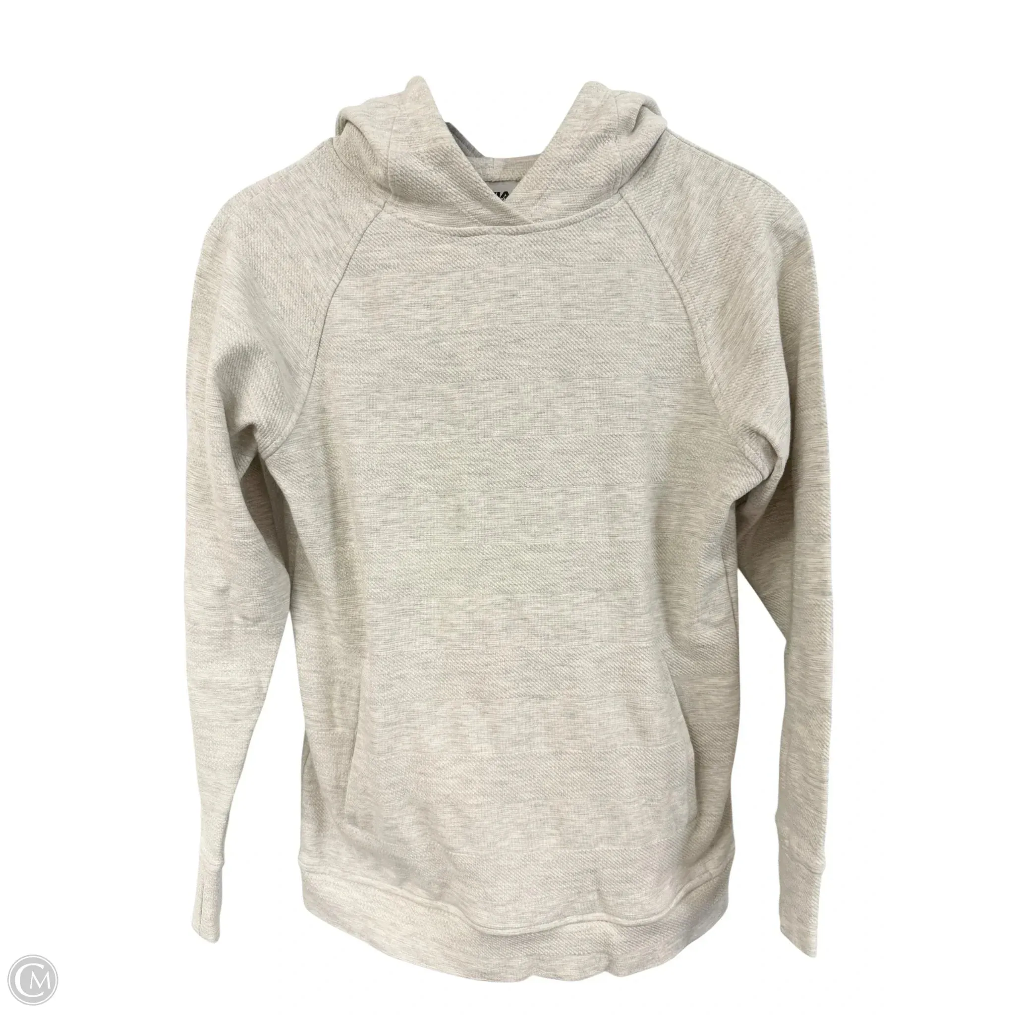 Boss Vibe Athletic Sweatshirt Hoodie By Zyia In Cream, Size: S