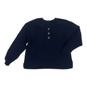 SWEATSHIRT CREWNECK by LOU AND GREY in NAVY, Size:S Moon Beam Layered Paneling