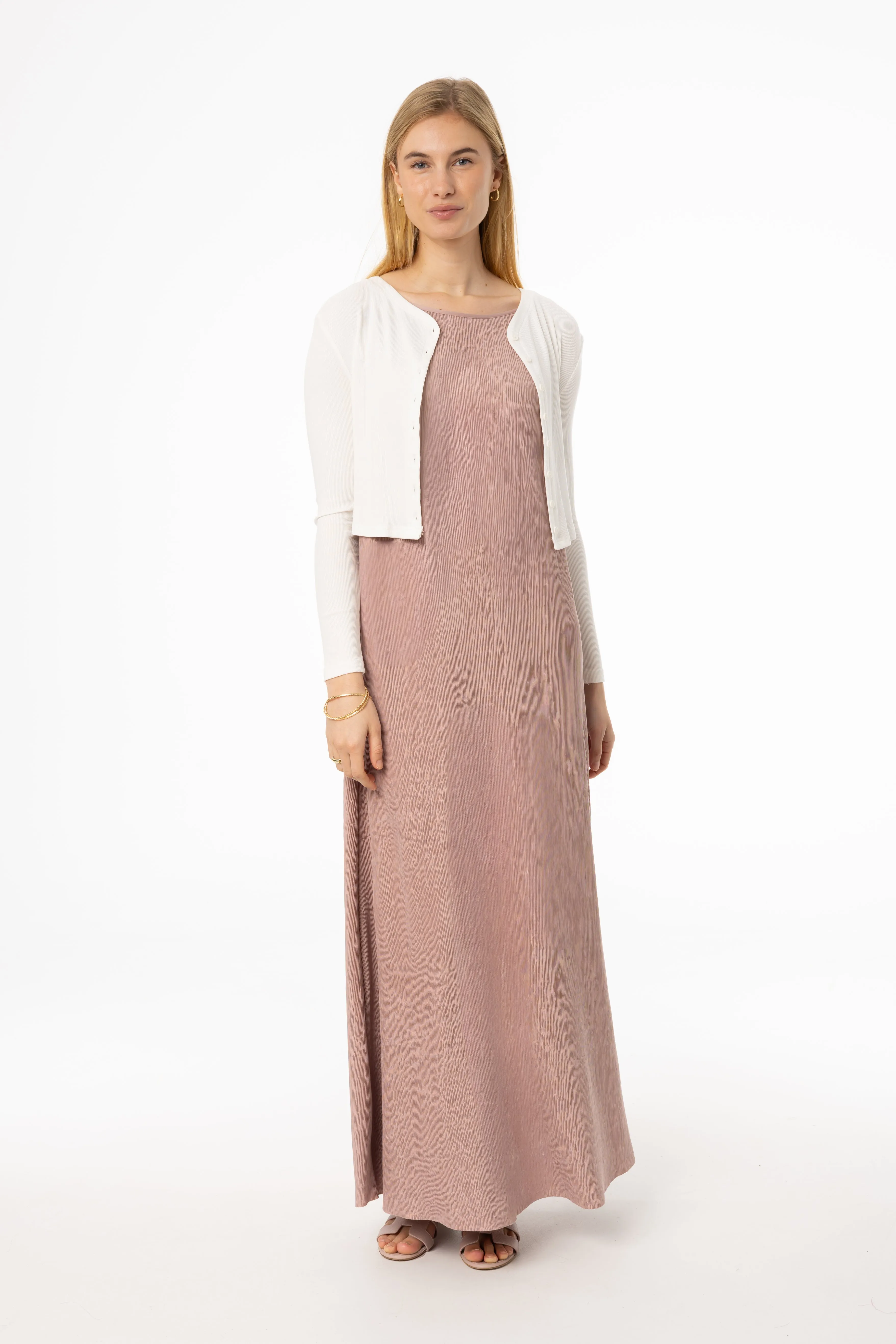 Sleek Style Pink Accordion Jumper