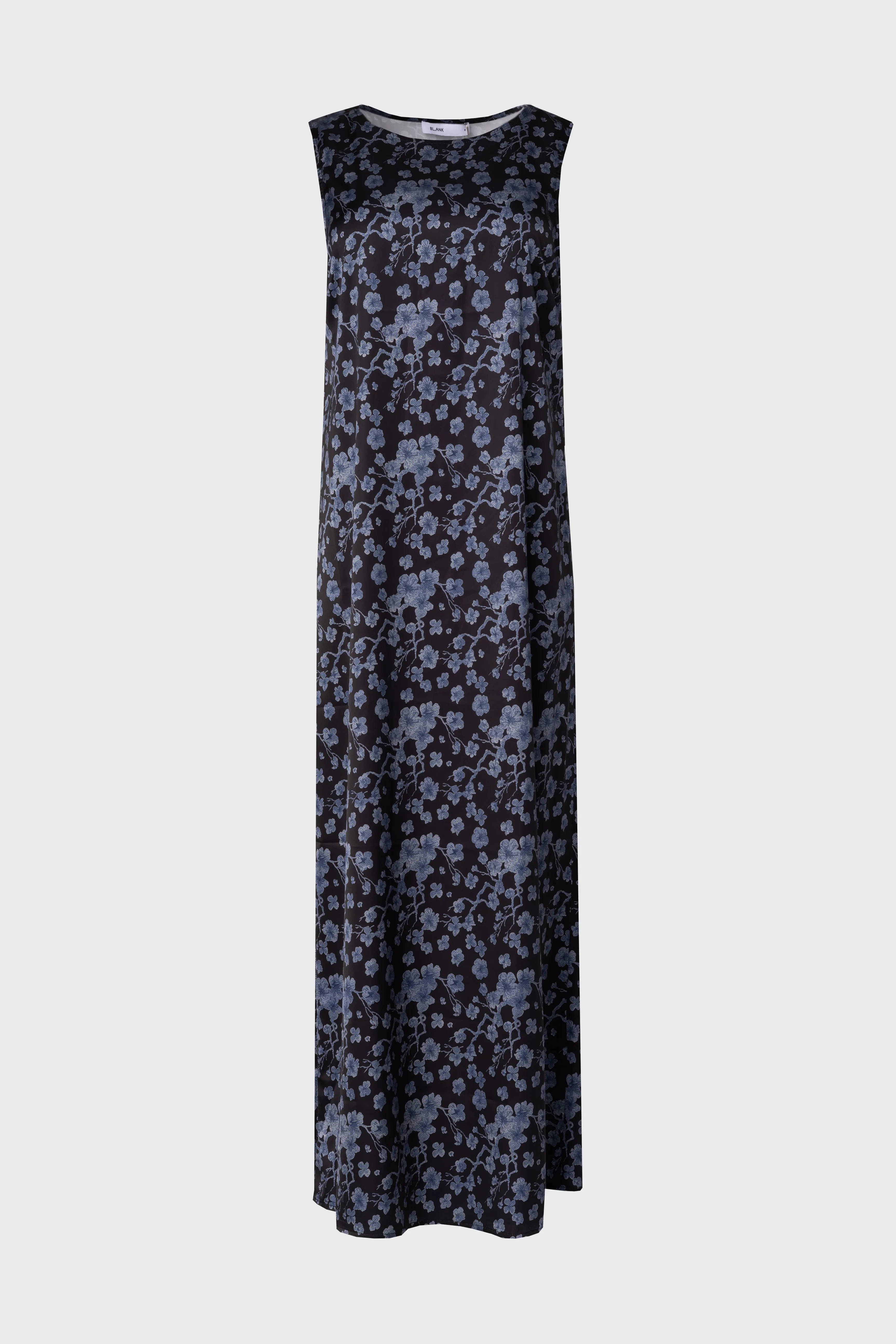 ZeroWaste Production Blue Floral Printed A-Line Slip Jumper