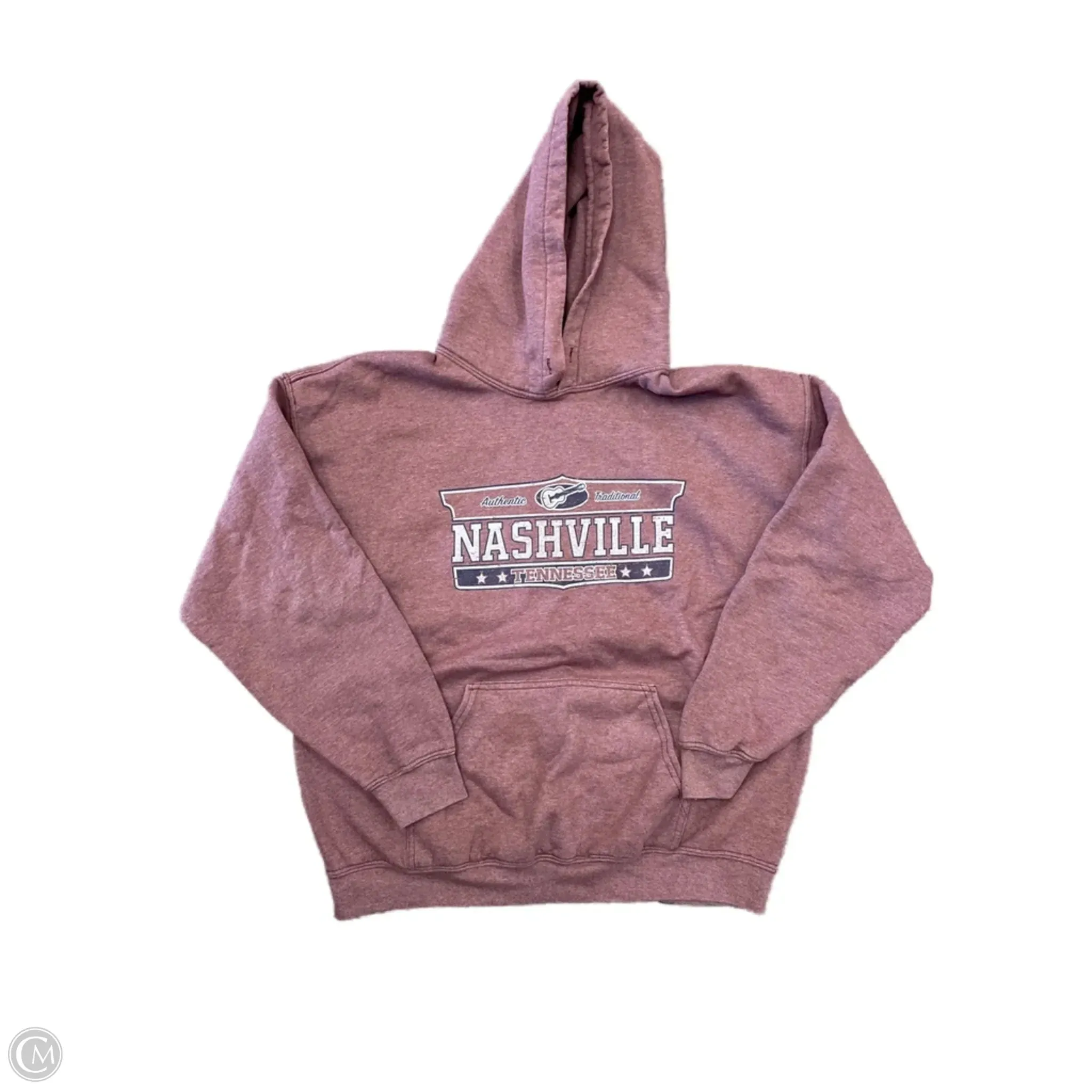 Washable fabric Sweatshirt Hoodie By Gildan In Maroon, Size: L