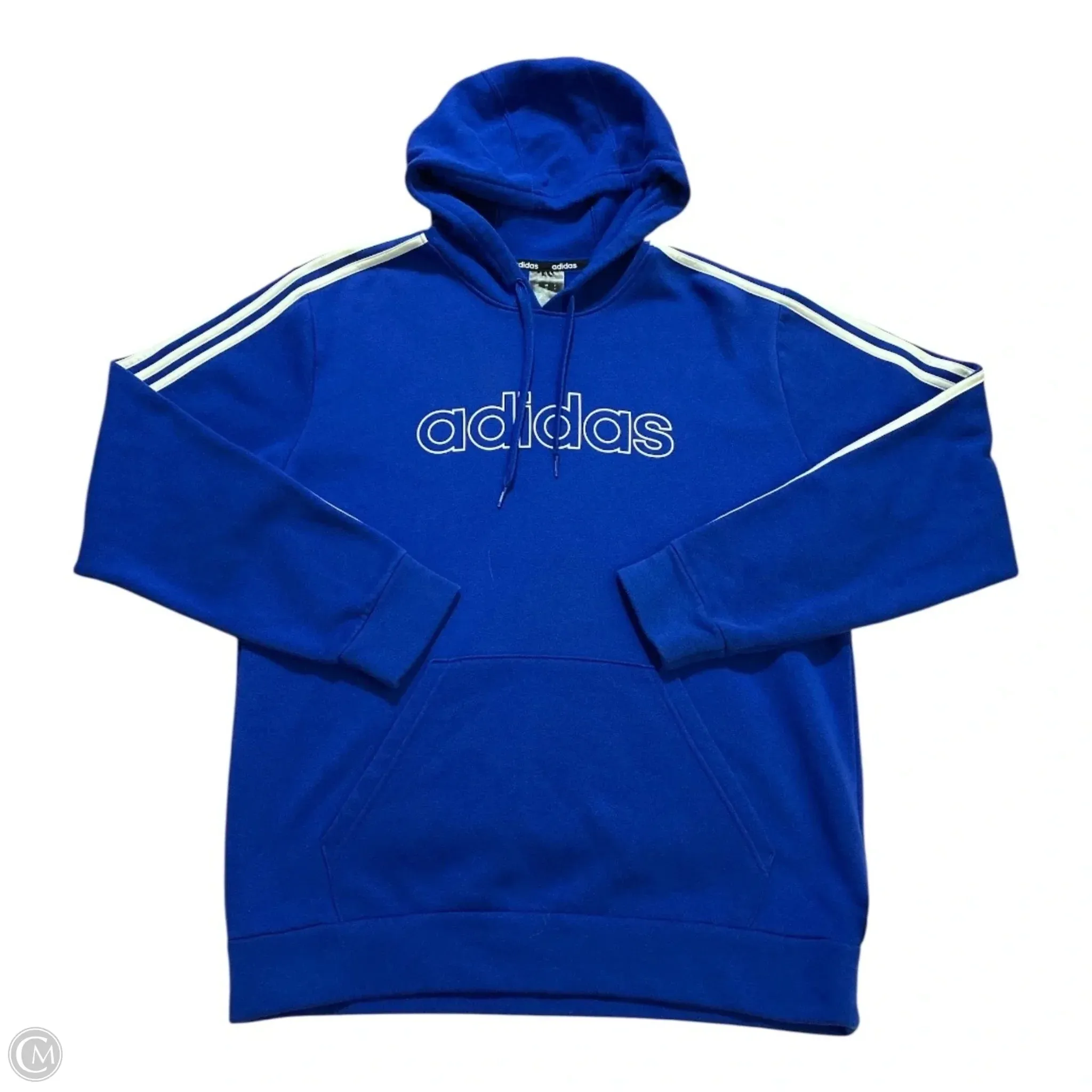 Athletic Sweatshirt Hoodie By Adidas In Blue & White, Size: M Casual Chic
