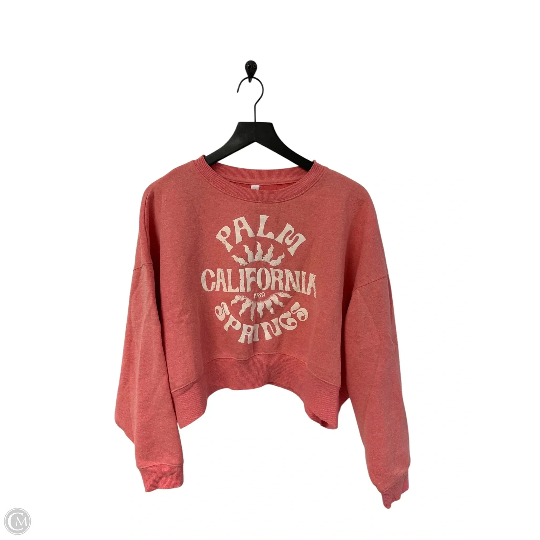 Sweatshirt Crewneck By Clothes Mentor In Pink, Size: L Raw Linen WaterResistant Coating