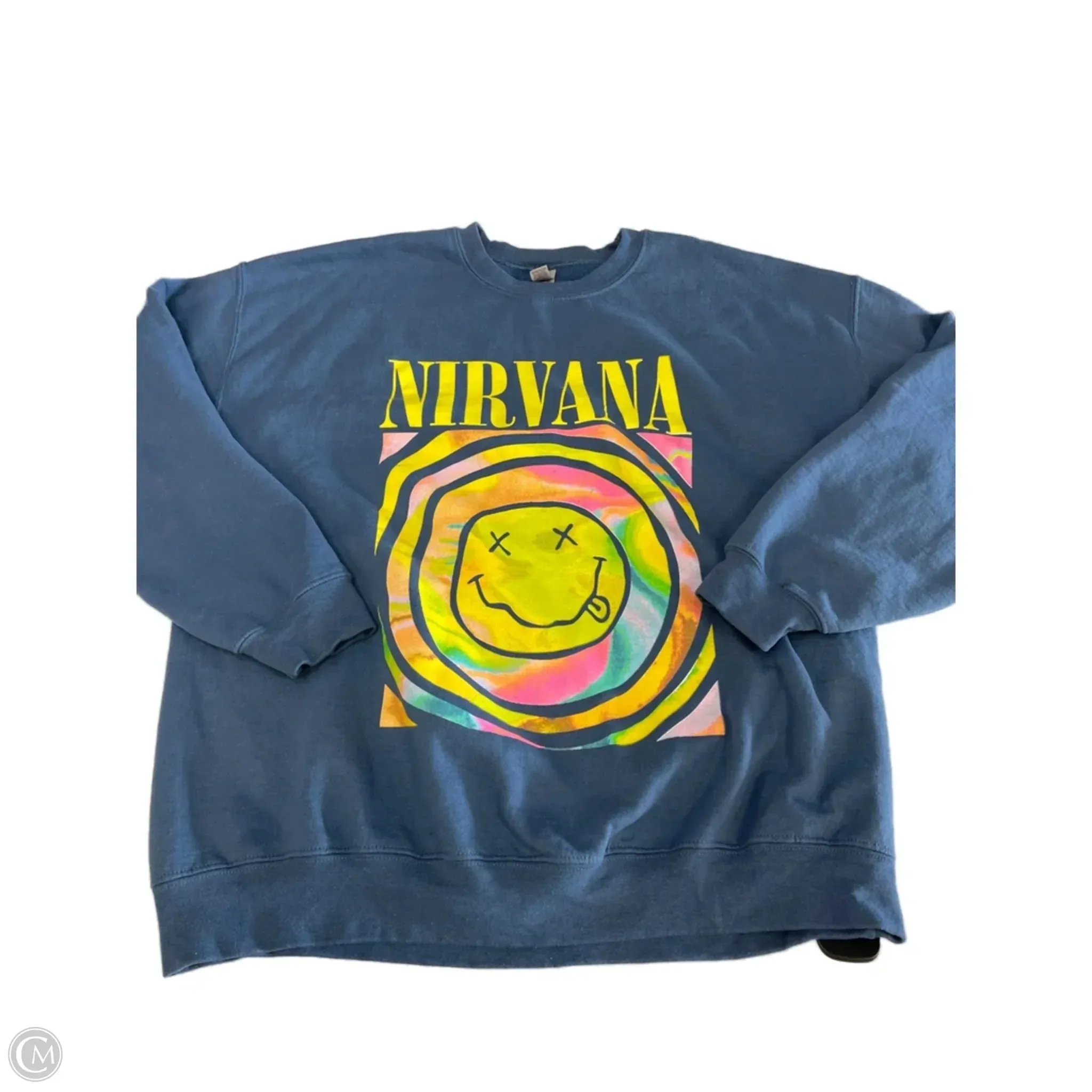 Sweatshirt Crewneck By Gildan In Blue, Size: Xl WeightlessLayeringPiece Soft Motion