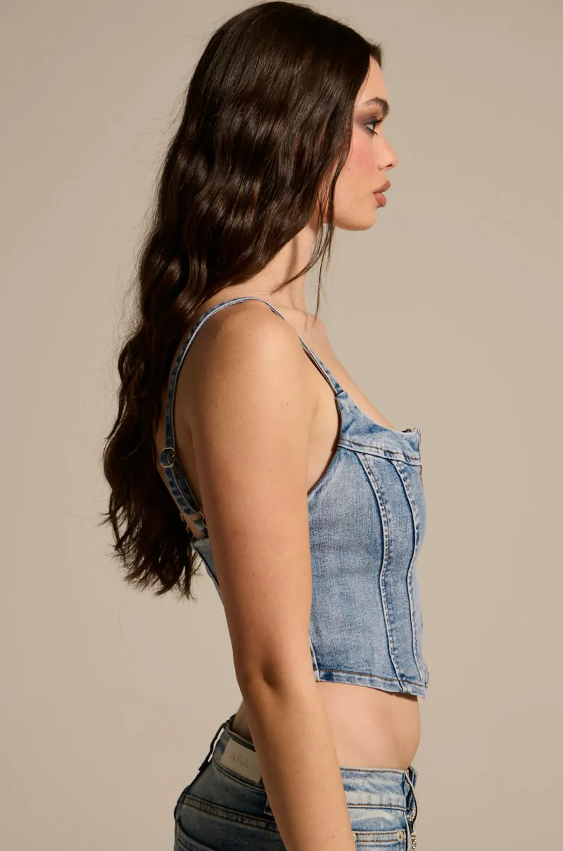 THE BEST ONE YET DENIM CORSET Sweat Absorbent Layer Quick Release Moisture Control