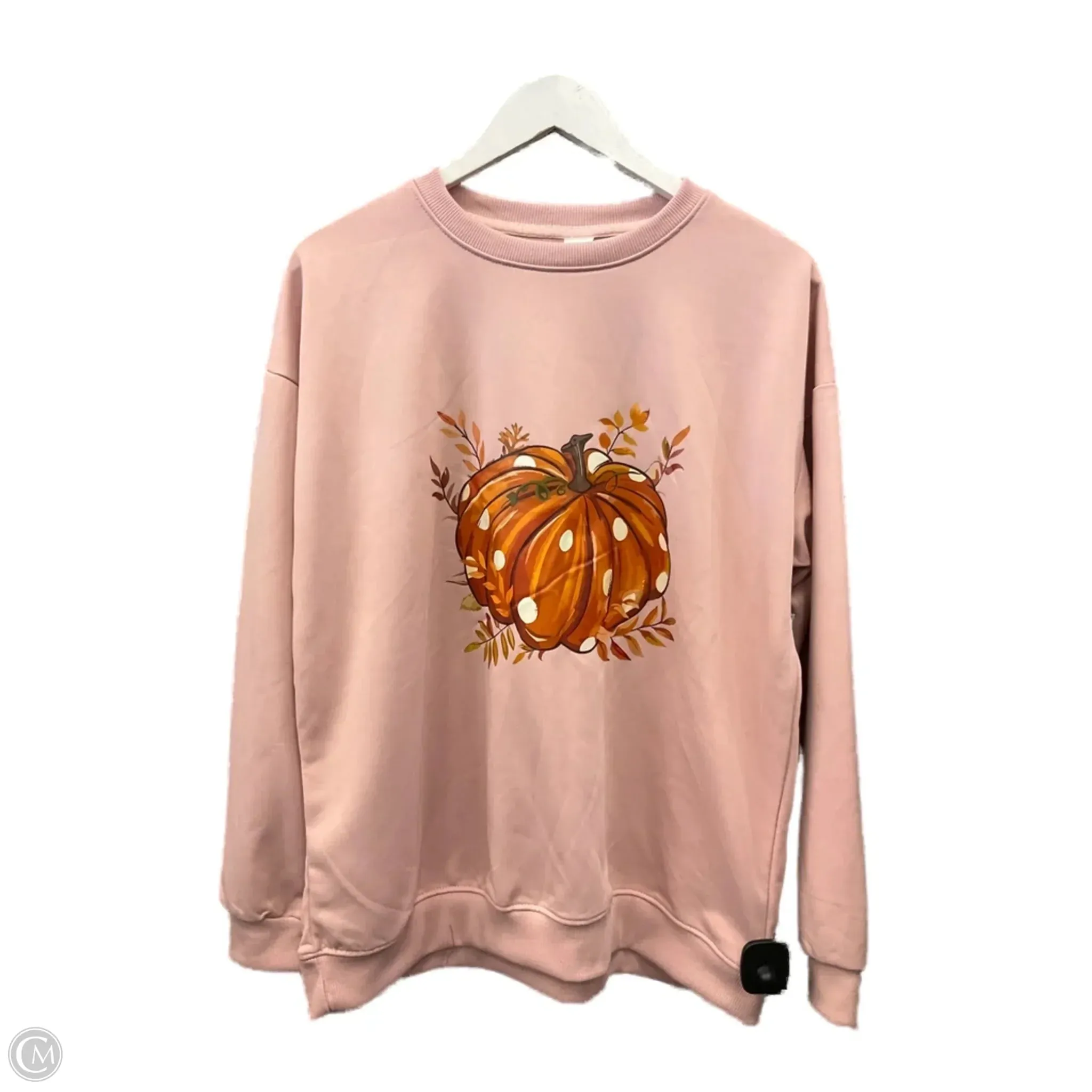 Vacation Mood Sweatshirt Crewneck By Clothes Mentor In Pink, Size: L