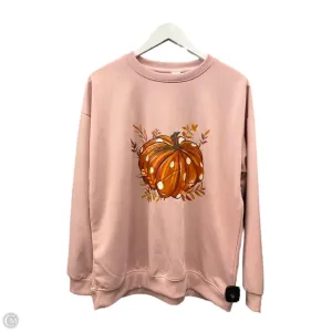 Vacation Mood Sweatshirt Crewneck By Clothes Mentor In Pink, Size: L