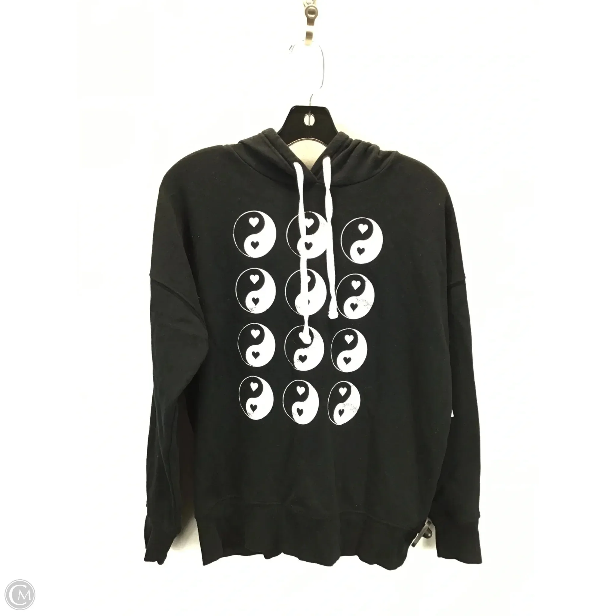 Daily Wear Sweatshirt Hoodie By Grayson Threads In Black & Cream, Size: S