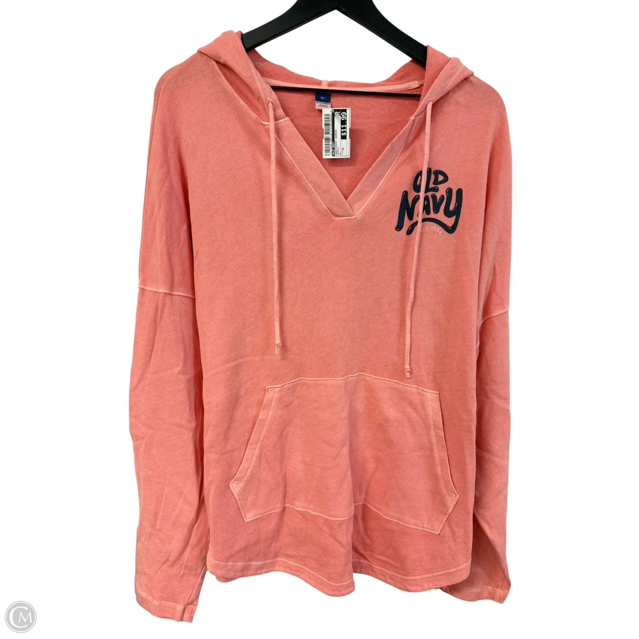 Winter Layer Sweatshirt Hoodie By Old Navy In Orange, Size: Xl