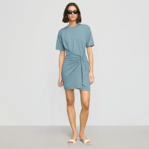 Fallon Organic Cotton T-Shirt Wrap Dress Seamless Sleeve Construction
