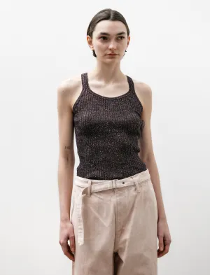 Classic Sweater Glitter Tank Top Navy