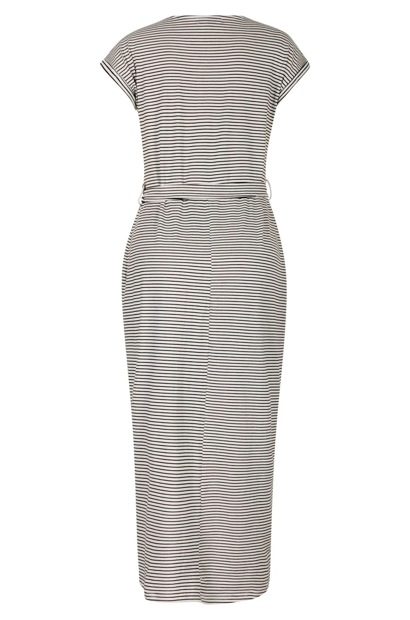 Magic Glow Mesh Glow Stripe Midi Dress | BLACK/WHITE | 0021A1