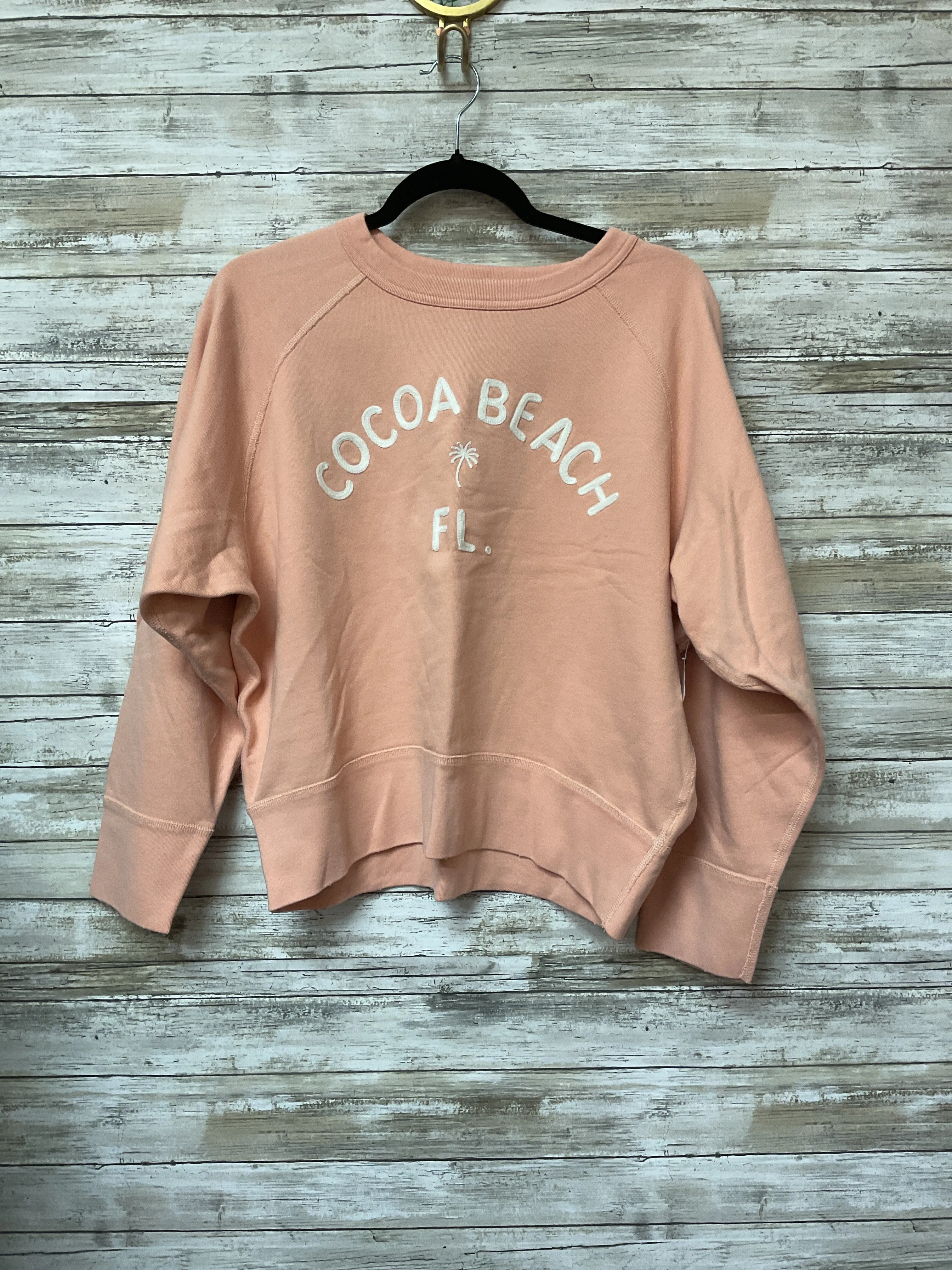 Slim Fit Jeans Sweatshirt Crewneck By J. Crew In Orange, Size:L