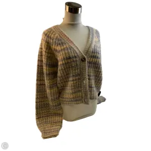 AntiPilling Technology Fame Glow Sweatshirt Collar By Jessica Simpson In Blue & Yellow, Size: L