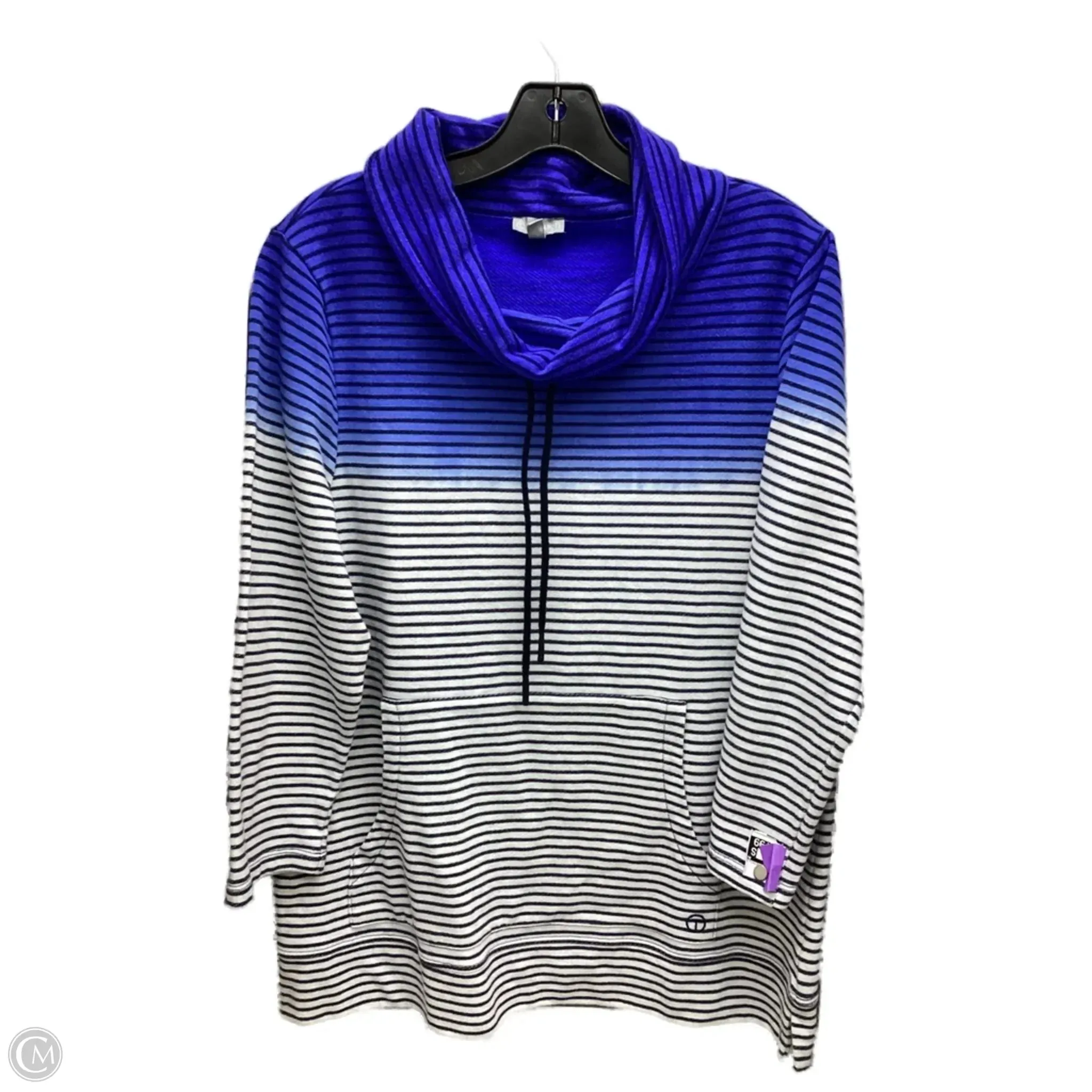 Sweatshirt Collar By Talbots In Blue & White, Size: L Classic Design Travel Core