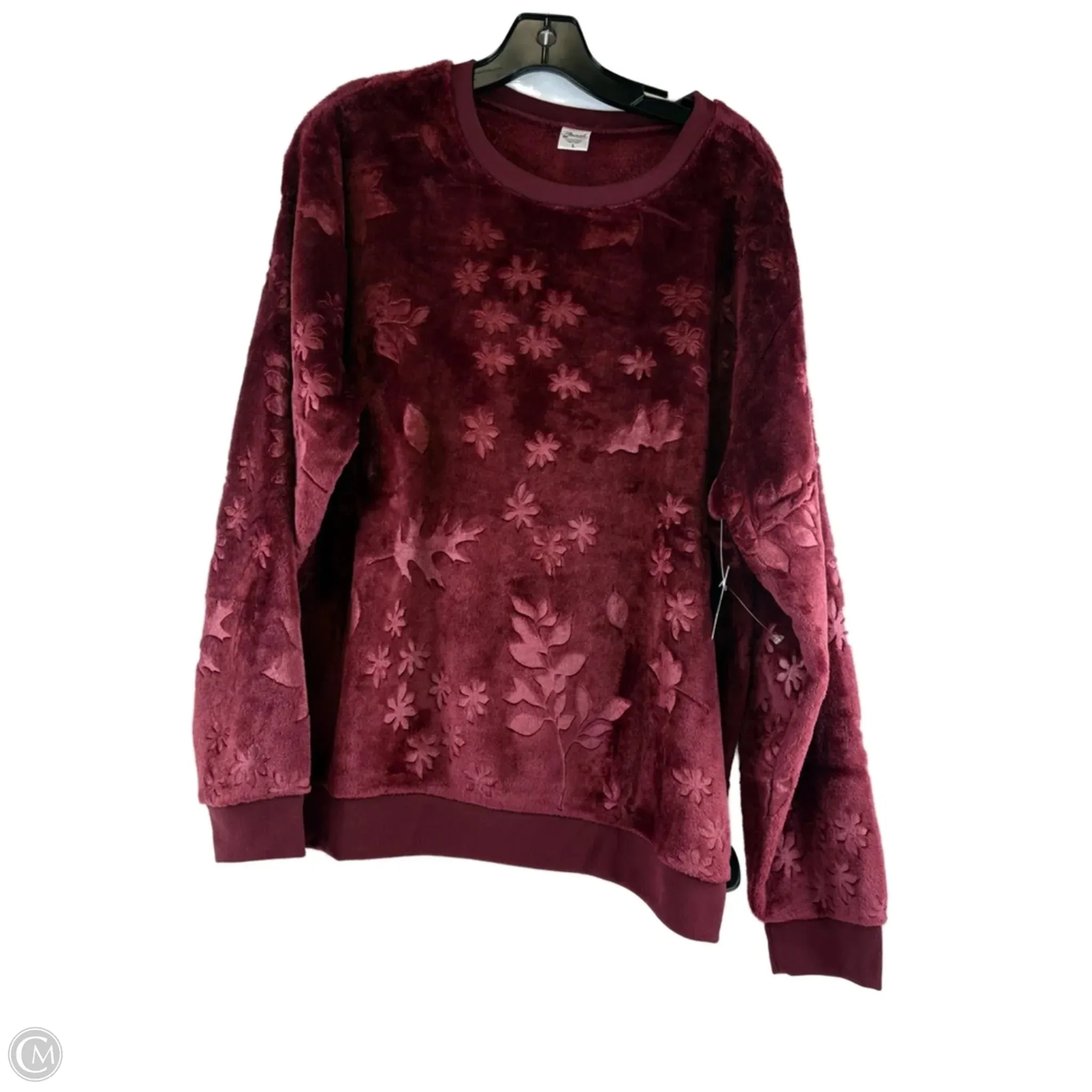 Match Fit Sweatshirt Crewneck By Clothes Mentor In Maroon, Size: L