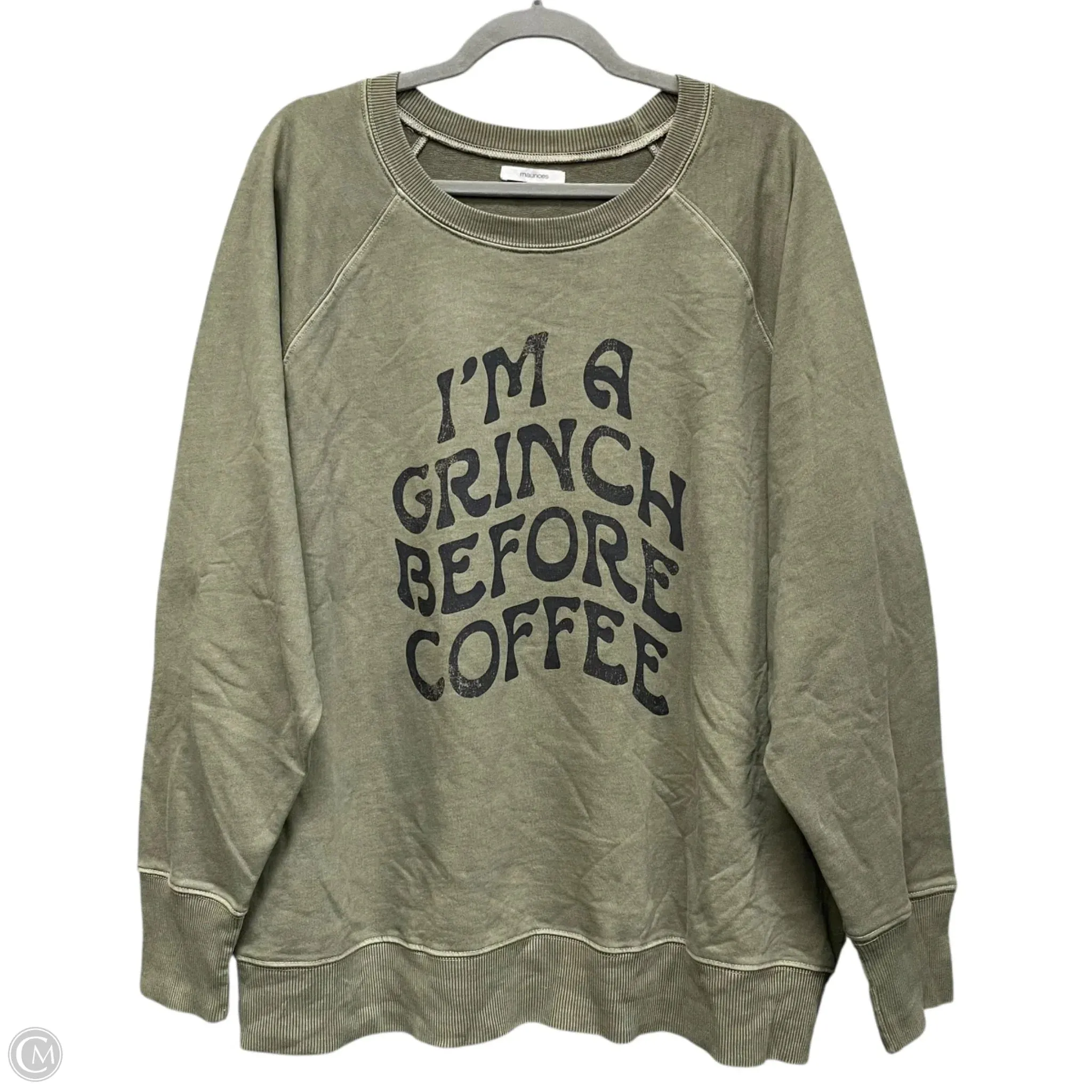 DoubleStitchedEdges Sweatshirt Crewneck By Maurices In Green, Size: Xxl